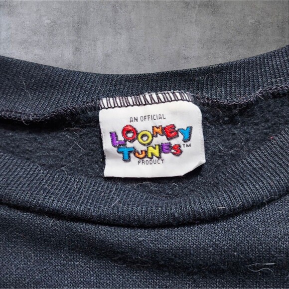 Vintage 1996 Looney Tunes Tweety & Sylvester Halloween Sweatshirt XL Unisex - Picture 7 of 12